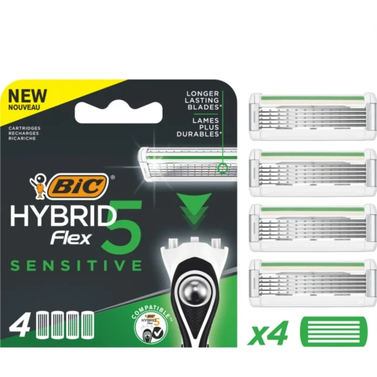 BIC Hybrid Flex 5 Sensitive Blades