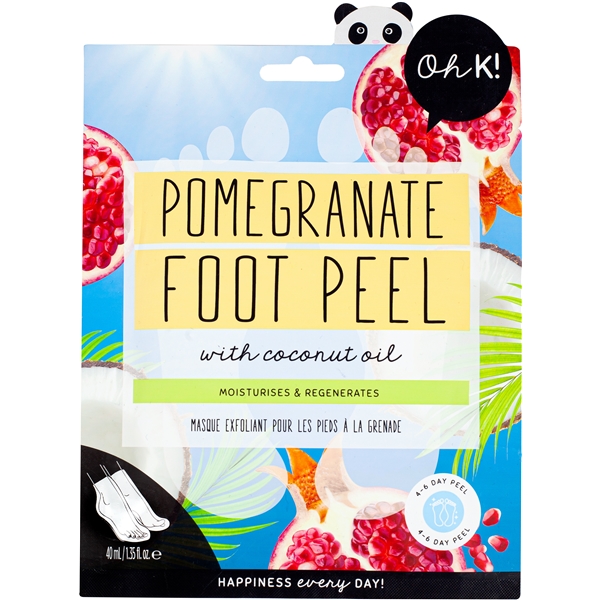 Oh K! Pomegranate Foot Peel with Coconut Oil